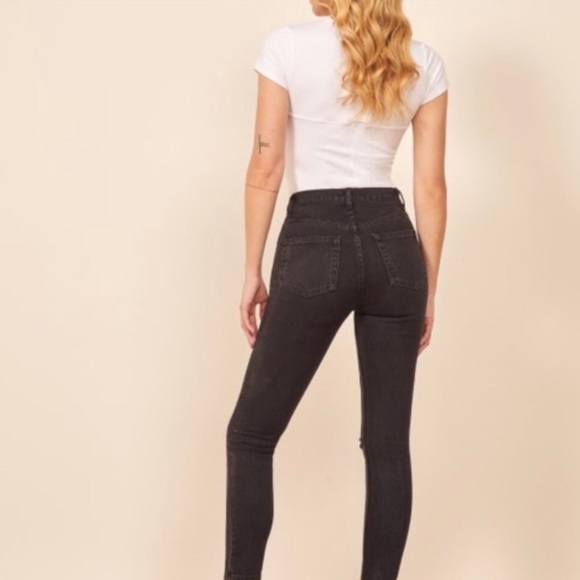 Reformation Skinny Jeans in Faded Black, Size 26 - Picture 8 of 8